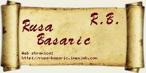 Rusa Basarić vizit kartica